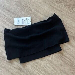 NWT Zara Elegant Off The Shoulder Strapless Crop Top